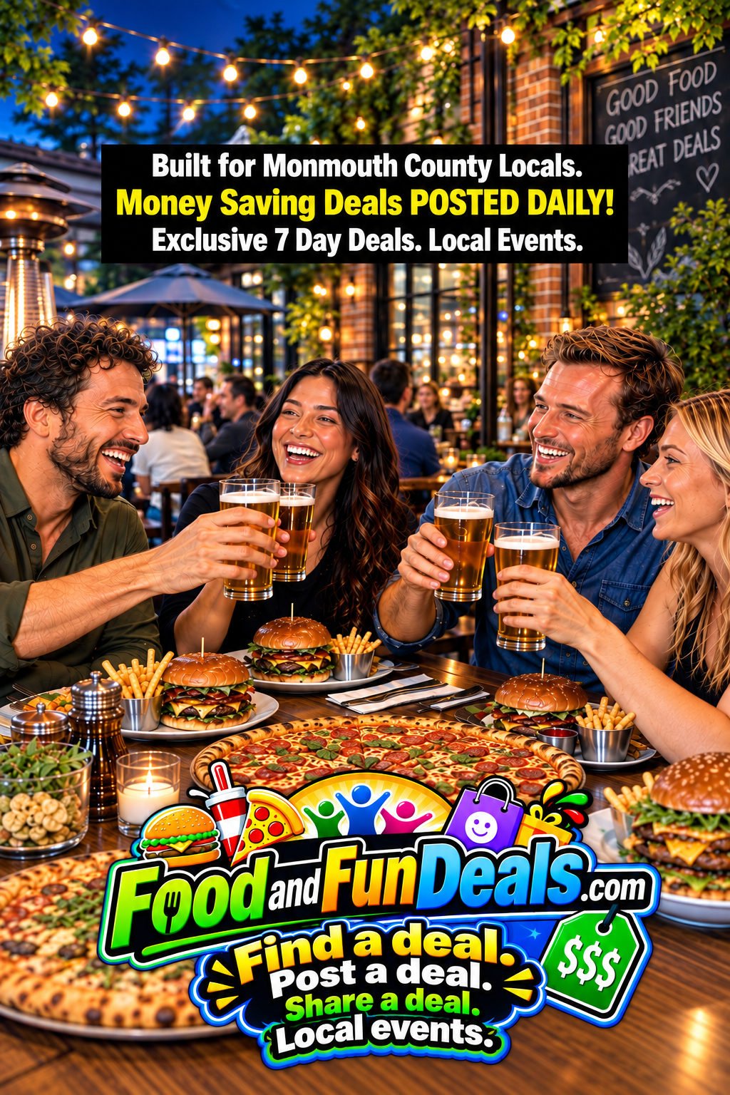 Built for Monmouth County locals. Money saving deals posted daily. 100s posted every month.