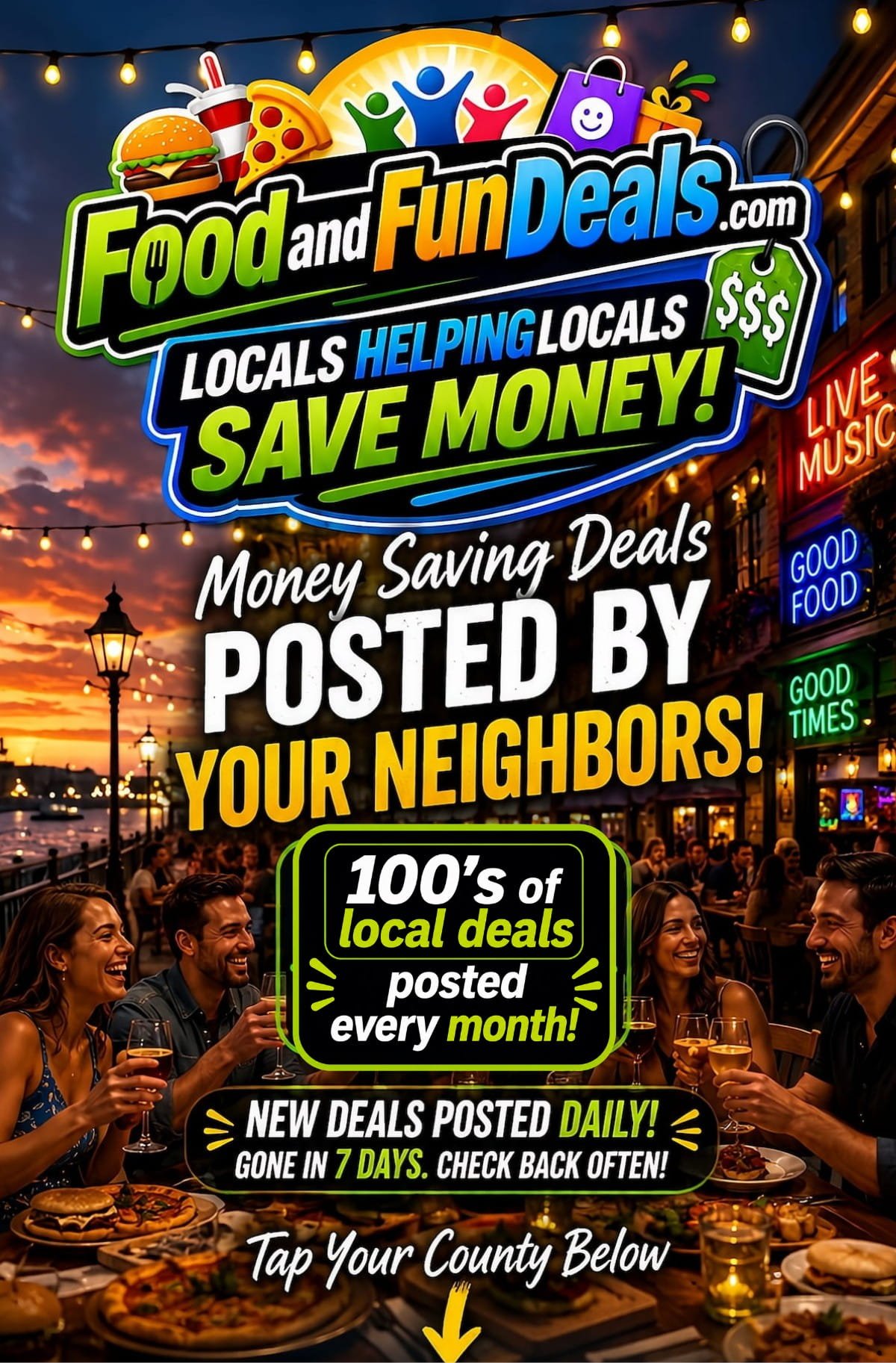 Money saving deals posted by your neighbors — 100's of local deals posted every month